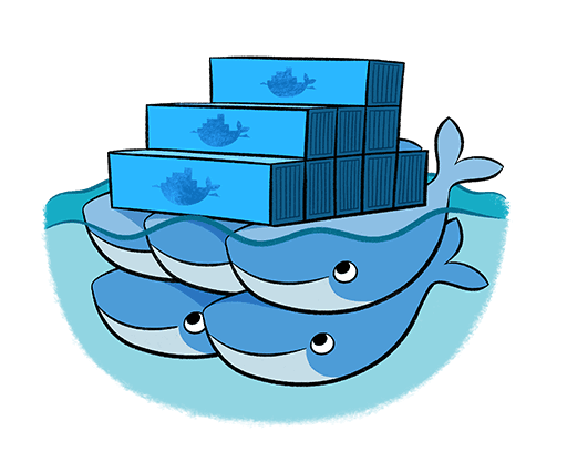 Logo Docker Swarm - Orchestration de conteneurs pour déploiement haute disponibilité en production, utilisé sur 240+ instances